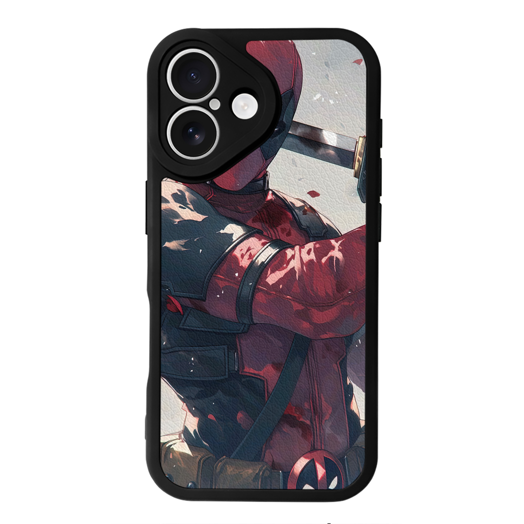 （画像用） Deadpool デッドプール 【iPhone 16シリーズ対応】シリコンスマホケース（レザー調） 材質：シリコン